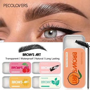 Eyebrow Enhancers PECOLOVERS Styling Gel Brows Wax Sculpt Soap Waterproof LongLasting 3D Feathery Wild Brow Makeup 231020