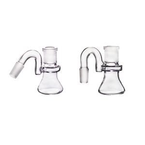 14mm High-Quality Glass Reclaim Catcher - 45 & 90 Degree Angles, Clear Dry Ash Catcher for Bongs