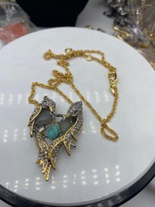 Цепи модный тренд в форме попугая, инкрустированное стеклом ожерелье для женщин