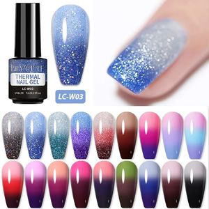 Nail Polish LILYCUTE 7ml Thermal Gel Vernis Semi Permanent 3 Layers Temperature Color Changing Soak Off DIY Design 231020