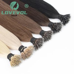 Hair Rollers 100Pcs 50Pcs Straight Nano Ring Hair Extensions 32 Colors European Micro Beads Ring Human Hair Extensions 0.5g/0.8g/1g/Strand 231020