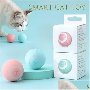 Cat Toys Smart Cat Toys Matic Rolling Ball Electric Interactive For Cats Training Self-Moving Kitten Pet Accessories Home Garden Pet S Dhcbg