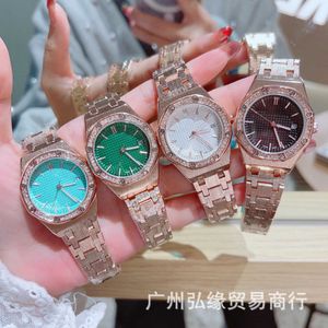 Мужские/женские часы Aijia с бриллиантами и модным стальным ремешком, кварцевые наконечники XGSO6