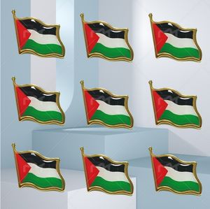 100pcs Filistin bayrağı pimi broş ülke Filistin Ulusal Amblem Bayrak Rozeti Yakel Pinler Bayrak Broş Rozetleri Dekorasyonlar
