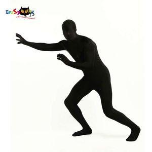 Косплей, черный взрослый мужской костюм на Хэллоуин со второй кожей, костюм зентай, косплей для мужчин, боди-невидимки, косплей