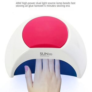 Nail Dryers SUNUV SUN2C 48W Nail Lamp UV Lamp SUN2 Nail Dryer for UVLED Gel Nail Dryer Infrared Sensor with Rose Silicone Pad Salon Use 231020