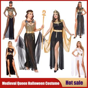 Косплей сексуальный костюм на Хэллоуин средневековая Клеопатра королевская принцесса нарядное платье древняя египетская королева фараон косплей вечерние женская одежда