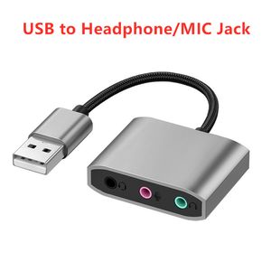 Высококачественный USB-разъем типа A до 3,5 мм для наушников/разъем для микрофона Аудио конвертер микрофона Внешний бесплатный драйвер USB-звуковая карта для ПК, ноутбука, Android-телевизора с розничной упаковкой