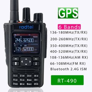 Рация Radtel RT 490 GPS Bluetooth APP Любительская радиолюбительская двусторонняя радиосвязь 256CH Air Band USB C VOX SOS ЖК-сканер Авиация 231019