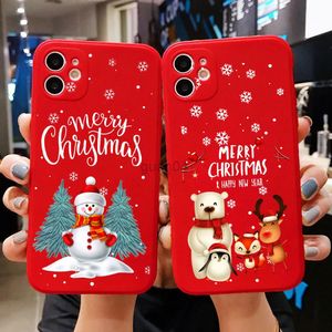 Cep Telefon Kılıfları Punqzy Merry Noel Moda 2023 Noel Baba İPhone 11 13 12 14 Pro Max XR 7 8 X XS Hediyeler Kapak 231021