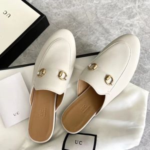 Женщина Luxuryan Shoe Summer Beach Classic Man Sandal Jumbo Princetown Кожаный дизайнер Mule Slapper Horse Bit Bit с коробкой быстро