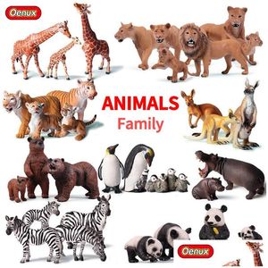 Miniatures Toys Original African Wild Lion Simation Tiger Elephants Action Figure Farm Animal Figurines Model Educational Toys Miniatu Dhzxc