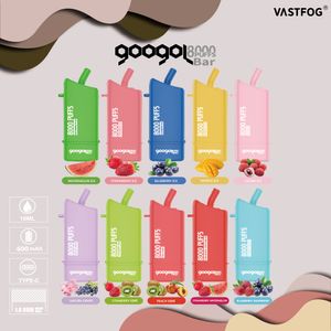 Googol Bar Puff 8000 Vape Desechable 16ml Gerçek Önceden Doldurulmuş Teslim Edilebilir Sigara Çin MECS Bobin 600mAh Şarj Edilebilir Pil Vs Randm 7000 9000 7K 9K Puf Bar