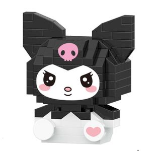 Kuromi DIY mini figürü bloklar karikatür anime yapı taşları oyuncaklar çocuklar için çocuklar için doğum günü hediyeleri kutu olmadan