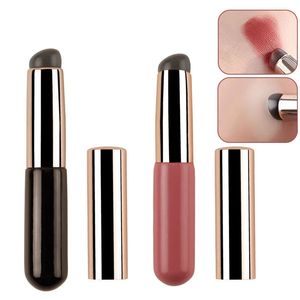 Lipstick Upgrade with Cover Silicone Angled Concealer Brush Like Fingertips Q Soft Portable Round Head Lip Makeup Tool 231020