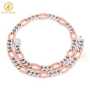 Wholesale Price Custom Hip Hop Jewelry Mossanite Cuban Necklace 10mm Silver/gold Ice Out Moissanite Cuban Link Chain