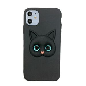 Niedliche Katzen-Handyhüllen für iPhone 15 14 Promax Ultra 13 12 Plus, Cartoon-3D-weiches Hautgefühl, Handy-Schutzhülle, rutschfest, nicht vergilbend, Mann-Frau-Rückseite