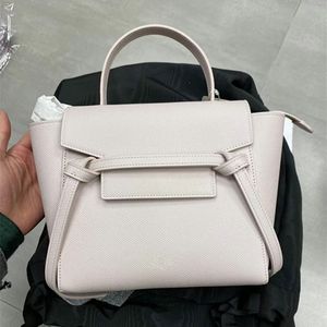 Bayan Erkek Kemer Nano Üst Saplı Çanta Strap Lychee Desen Moda Siyah Tasarımcı Çanta Tote Omuz Lüks Orijinal Deri Crossbody debriyaj Toptan Çantalar