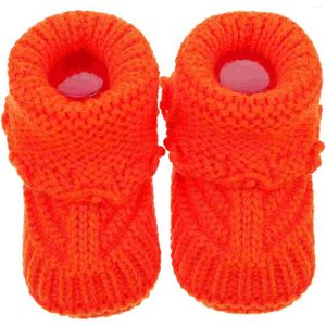 Sandálias bebê botas infantis sapatos de malha crochê primavera outono nascido suprimentos fio grosso criança tricô para o inverno