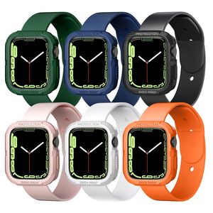 8 colors sports tpu case for apple watch soft protector protective cases of iWatch 40mm 41mm 44mm 45mm 49mm