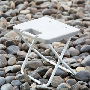 Kamp Mobilya Taşınabilir Açık Gri Katlanır Sandalye Plaj Dışkısı Plastik Katlanabilir Koltuk Balıkçılık Sit Mini Maza