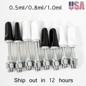 0,5 ml, 0,8 ml, 1,0 ml Keramikkartusche, 510-Gewinde, Zerstäuber, Schaumstoffschale, Verpackung, leerer Verdampferstift, 2,0 mm dicke Öllöcher, Wagen zur individuellen Gestaltung verfügbar