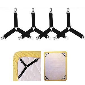 Mattress Pad 4Pcs lot Bed Sheet Fasteners Holder Gadgets for Organizer Cover Clip For Home Elastic Straps Adjustable Clips 231023