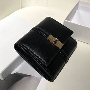 Kızlar tasarımcı cüzdan lüks kadın kart sahipleri siyah inek deri çantalar moda CE fannypack marka kart sahipleri kısa para çantası fatura