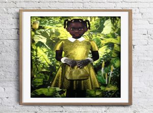 Ruud van empel sanat eserleri yeşil sarı elbise sanat poster duvar dekor resimleri sanat poster basılı poster unframe 16 24 36 47 inç2985416