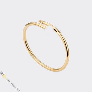 Bracelete de unhas Designer de jóias de diamante para feminino pulseira de titânio Bangle de aço titânio Planejada de ouro nunca desbotamento de pulseiras de ouro não alérgicas;Store/21417581