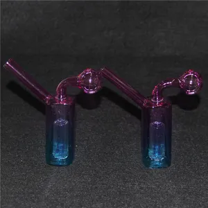 Colorido Mini Vidro Hookahs Dab Rig Bongs Tubos de Água Percolador Downstem Queimador de Óleo Bongs Cachimbo para Fumar