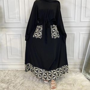 Etnik Giyim 2023 Müslüman Kadınlar İslami Türkiye Moda Arap Orta Doğu Elbise Kadın İşlemeli Cep Etek Ledies