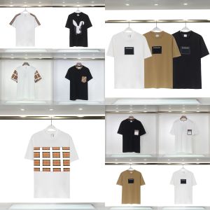 Lüks Tshirt Erkek Kadın Tasarımcı Tişörtleri Yaz Moda Markaları Ekose Yüksek Kaliteli T-Shirt Asya Boyutu S-2XL Tişörtler Erkekler için Tişörtler Kadınlar İçin T-Shirts