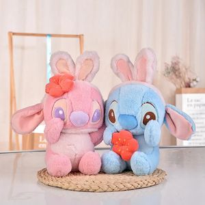 Toptan sevimli tavşan kulakları floret peluş oyuncaklar doldurulmuş hayvanlar peluş yumuşak oyuncaklar çocuk çocuk hediyeleri