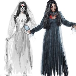 Cadılar Bayramı Kostümleri Cos Korku Seksi Komik Yetişkinler ve Çocuklar Cadılar Bayramı Yeni Korku Hayalet Gelin Kayıp Kostüm Oyun Kıyafetleri Bar Vampire Demon Performans Giysileri