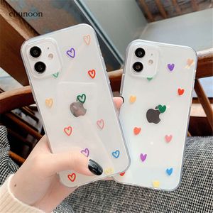 Rainbow Love iPhone 14 Anti Drop Şeffaf 13 Apple 15 Promax Koruyucu Kılıf için Uygun 12 Çapraz Ayna