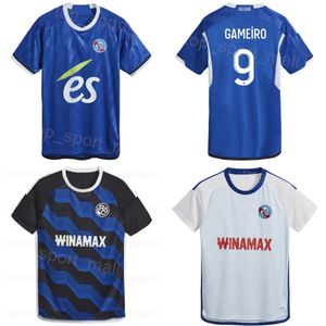 23-24 Club RC Strasbourg Soccer Jersey 12 MOTHIBA 27 BELLEGARD 10 EMEGHA 22 NYAMSI 3 DELAINE 29 DOUKOURE 28 SENAYA 2 GUILBERT 9 GAMEIRO SISSOKO Комплекты футбольных футболок