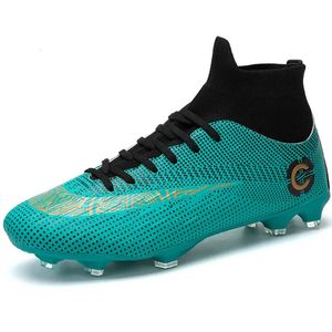Athletic Outdoor Men's High Ankle AG Sole Outdoor Cleats Football Boots Shoes Turf Soccer Cleats Kids Women Long Spikes Chuteira Futebol Sneakers 231023