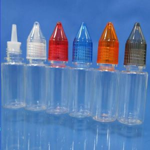 Kristal kapaklı renkli plastik damlalık şişeleri 10ml Pet Peter Plastik iğne şişesi E suyu sıvı ftrkl