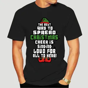 Erkekler Tişörtleri 2023 Komik Elf Noel Gömlek Cheer Moda Tshirt Yayılmanın Yolu Erkek Tişört 5607a