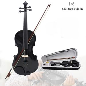 4/4 3/4 1/2 1/8 Durable Acoustic Violin Color Natural / Black Fiddle for Violin Beginner with Case Bow Rosin