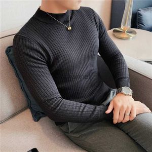 Suéter masculino plus size 4xl-m outono inverno suéter de gola alta para roupas masculinas 2022 sólido slim fit casual pullovers de malha pull homme venda yq231024