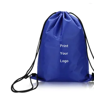 Сумки для покупок, 100 шт., рюкзак на шнурке, сумка из полиэстера, мешки для хранения, для спортзала, школы, путешествий, спорта на открытом воздухе