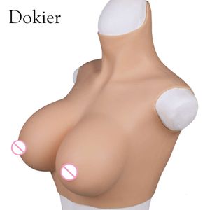 Catsuit Costumes Thin Silicone Breast Forms Fake Realistic Huge Boobs for Cosplay Mastectomy Crossdresser Transvestite Sissy Drag Queen