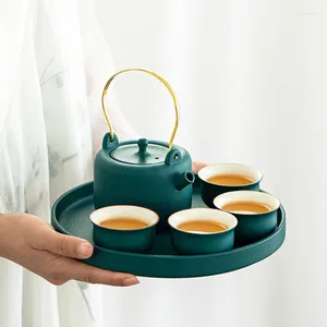 Наборы чайной посуды Китайский чайный сервиз Чашки Кружка Чайники Кофейный поднос Керамический стол Черная керамическая свеча Спиртовая лампа Теплая сухая тарелка Gifi