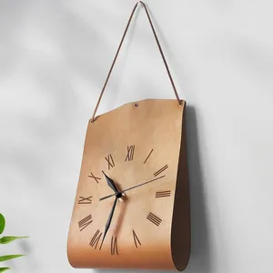 Настенные часы в форме сумки, креативные часы, часы современного искусства, подвесные кожаные индивидуальные часы для гостиной, бесшумные декоративные