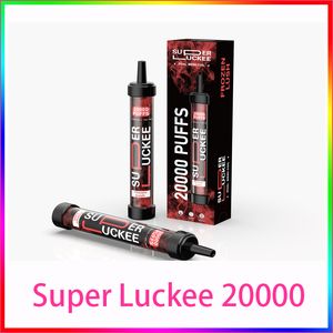 Super Luckee 20000 Pufs 50ml E-Liquid 2000mAh Pil Tip-C Şarj Edilebilir Çift Örgü Bobin Cazvapes