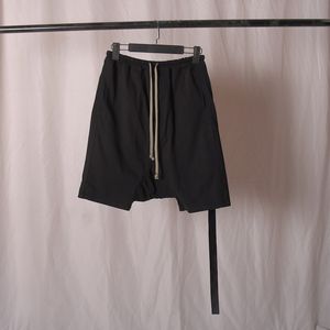 Shorts pretos originais, calças casuais de rua alta, roupa de trabalho, virilha normal, shorts masculinos de grandes dimensões, shorts da moda tendência