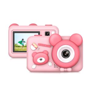 Câmera digital D32 para crianças Presente de Natal Tela Ips de 2,0 polegadas Câmera barata Selfie Stick com alça removível Jogos integrados Mini Hd