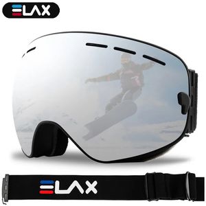 Maschere da sci ELAX MARCA Doppi strati Antiappannamento Maschere da sci Neve Snowboard Occhiali Motoslitta Occhiali Sport all'aria aperta Googles 231024